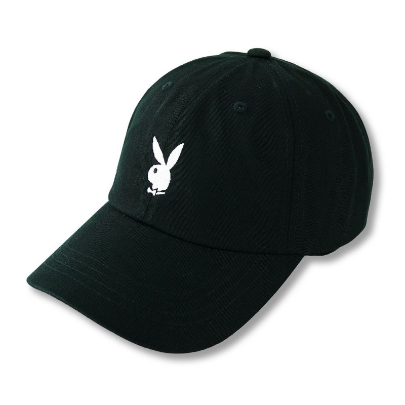 Black Women\'s Playboy Adjustable Rabbit Head Logo Hat Hats | PLBY-592627