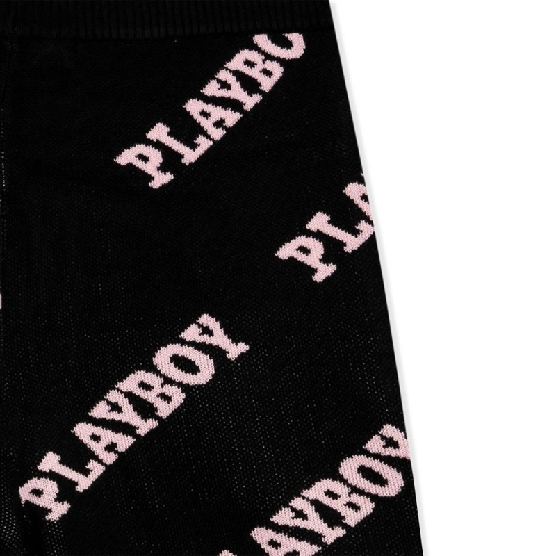 Black Women's Playboy Bunny Cover Girl - 8 Pcs Set Joggers | PLBY-592771