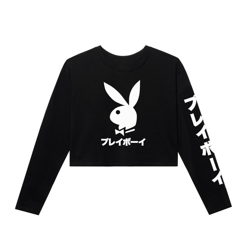 Black Women's Playboy Pleasure For All T-shirts | PLBY-592881
