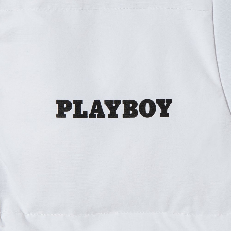 Black Women's Playboy Repeating Logo Jackets | PLBY-592863