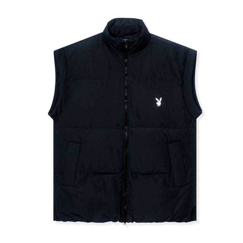 Black Women\'s Playboy Repeating Logo Jackets | PLBY-592863