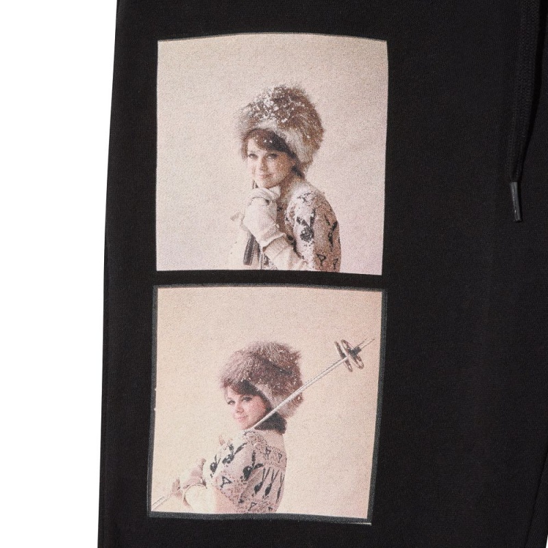 Black Women's Playboy Silk Lounge Pants | PLBY-592810