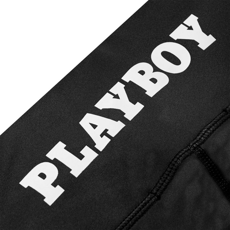 Black Women's Playboy Smokin Hot Firegirl - 3pcs Set Shorts | PLBY-592775