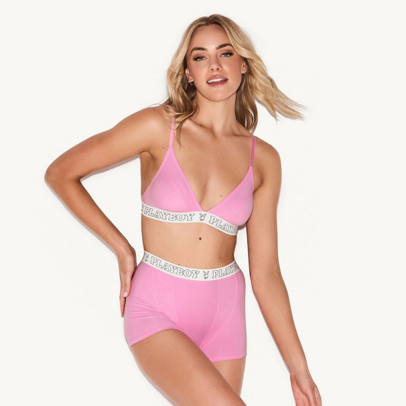 Black Women's Playboy The Essentials Modal Boxer Brief Bras | PLBY-592640