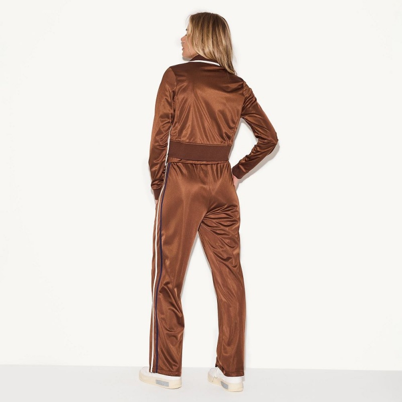 Brown Women's Playboy All Over Print Pants | PLBY-592817