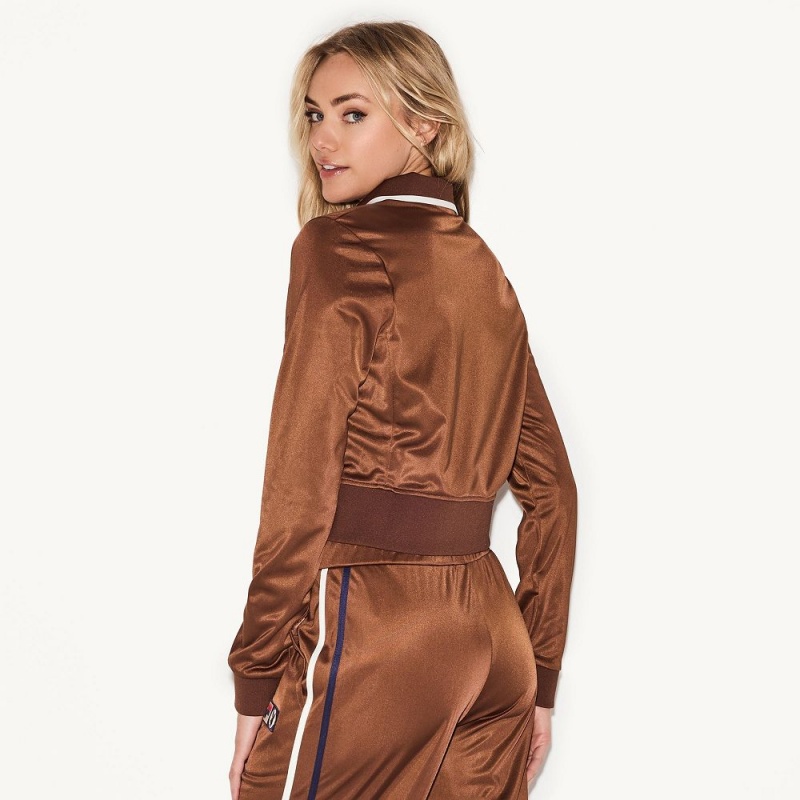 Brown Women's Playboy All Over Print Pants | PLBY-592817