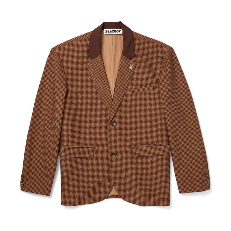 Brown Women\'s Playboy The Low Rise Skater Jean Stone Wash Jackets | PLBY-592869
