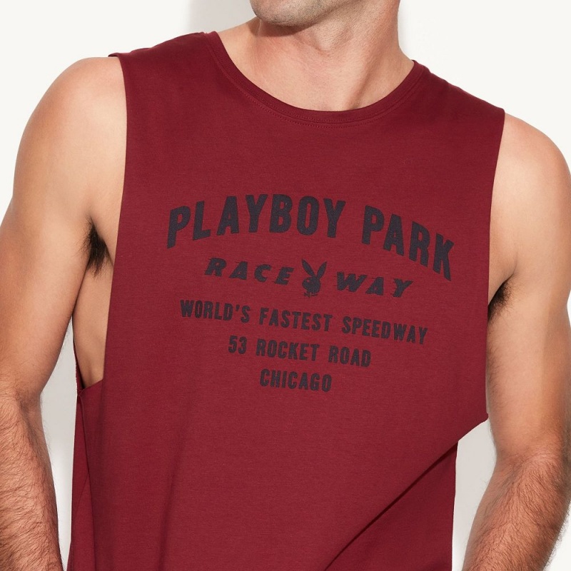 Cardinal Men's Playboy Raceway Muscle k T-shirts | PLBY-593188