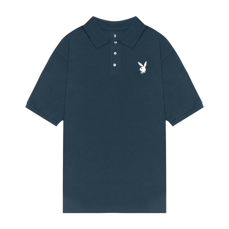 Gray Men's Playboy Classic Rabbit Head T-shirts | PLBY-593266