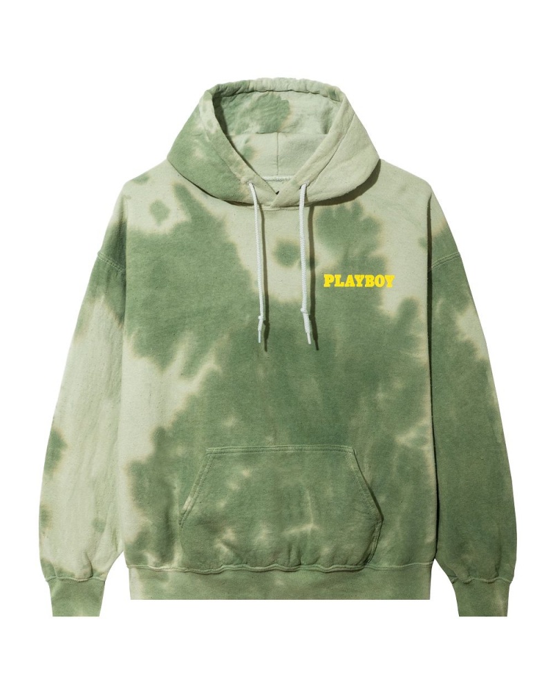 Green Men's Playboy August 1976 Cover Tie-Dye Hoodies | PLBY-593006