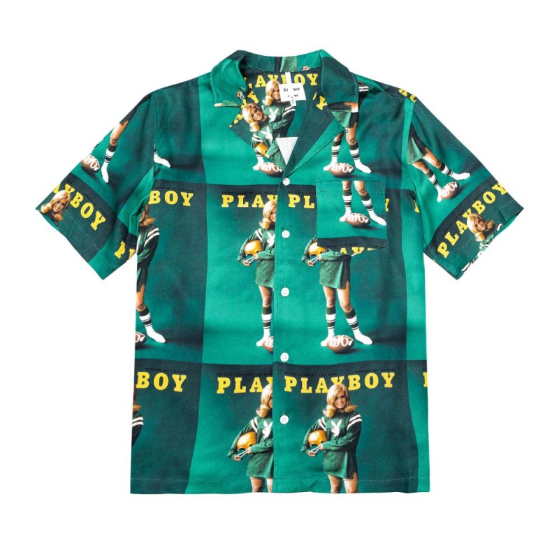 Green Men\'s Playboy Soulland September 1967 Camp T-shirts | PLBY-593249