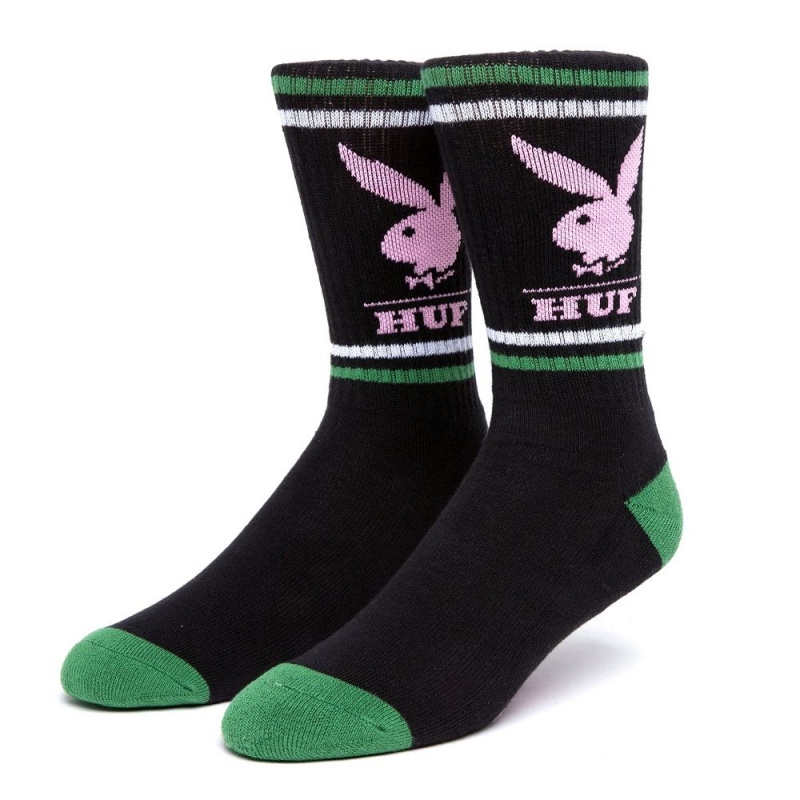 Green Men's Playboy x HUF Rabbit Head Crew Accessories | PLBY-592926