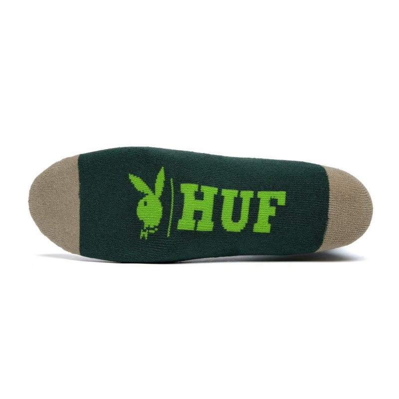 Green Men's Playboy x HUF Rabbit Head Crew Accessories | PLBY-592926