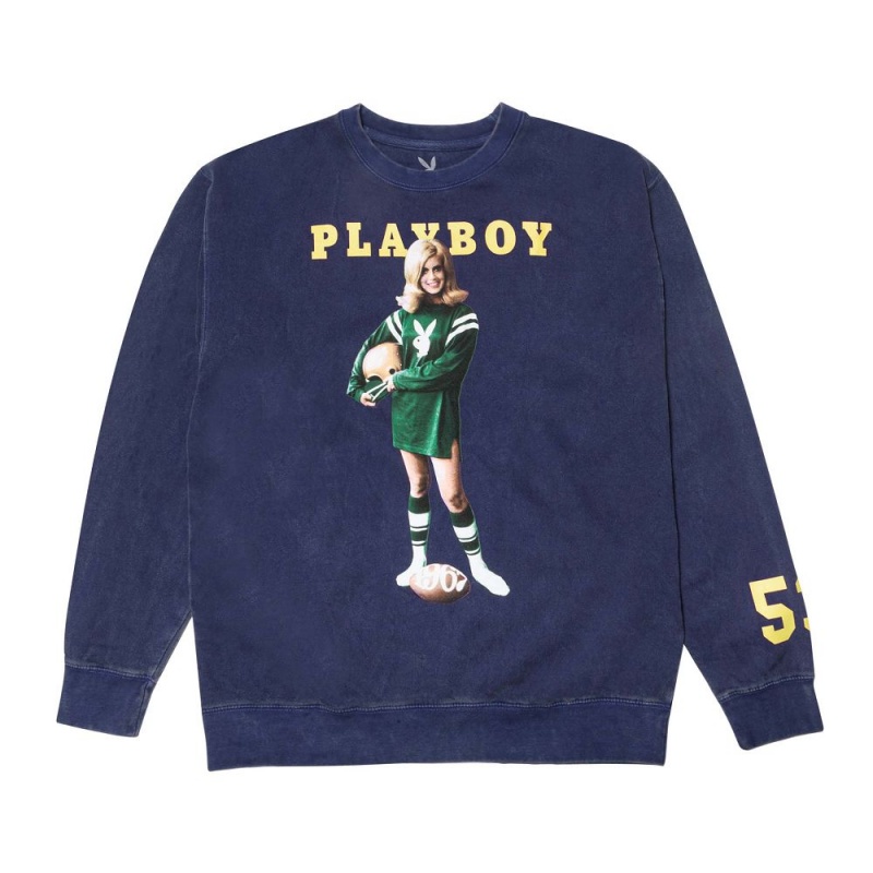 Grey Women's Playboy Scenic Crewnecks | PLBY-592854