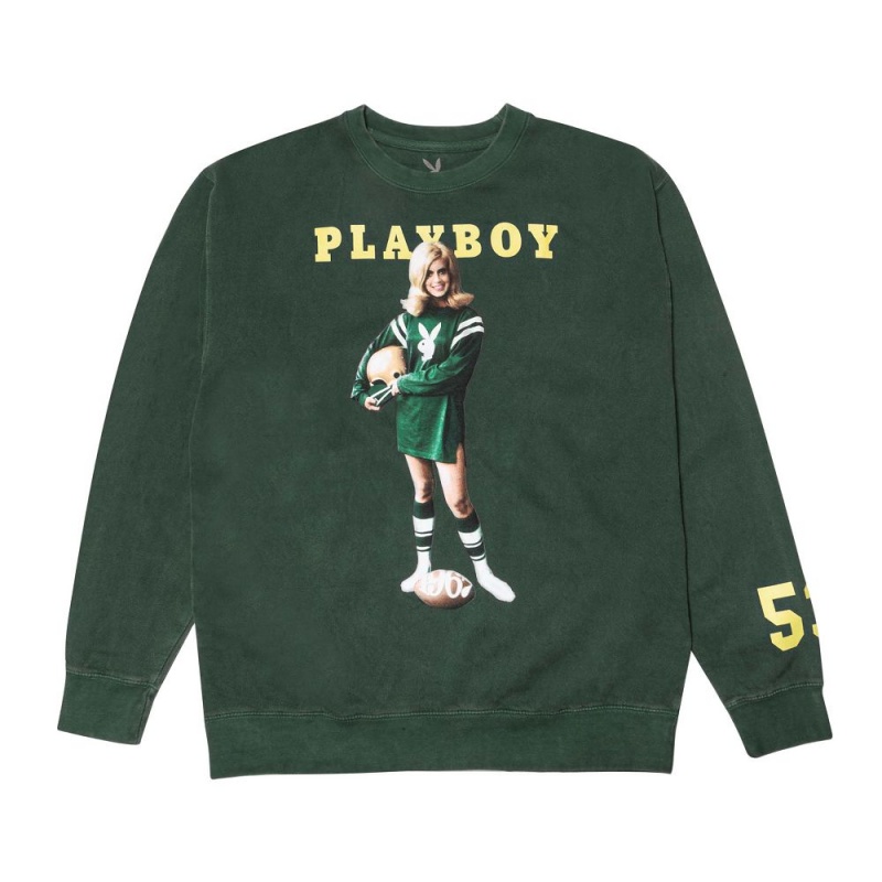 Grey Women's Playboy Scenic Crewnecks | PLBY-592854