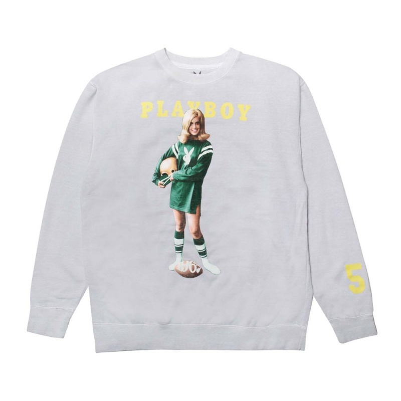 Grey Women\'s Playboy Scenic Crewnecks | PLBY-592854