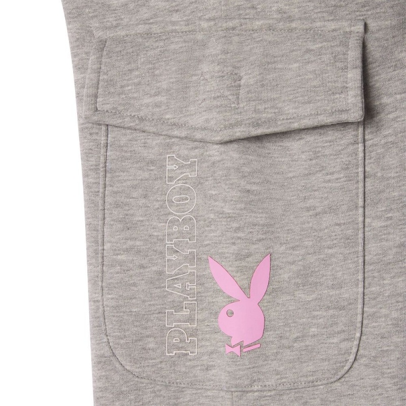 Grey Women's Playboy The Cover Collage Joggers | PLBY-592766
