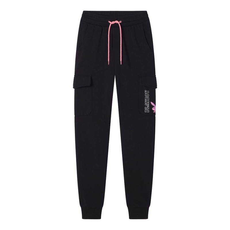Grey Women\'s Playboy The Cover Collage Joggers | PLBY-592766
