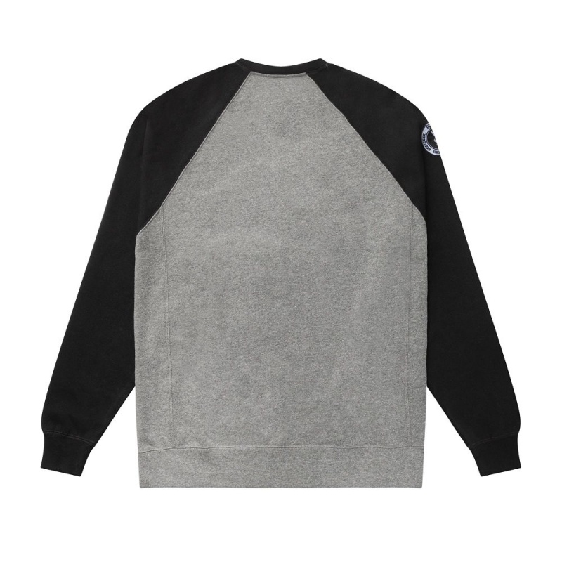 Grey / Black Men's Playboy Varsity Crewnecks | PLBY-593097