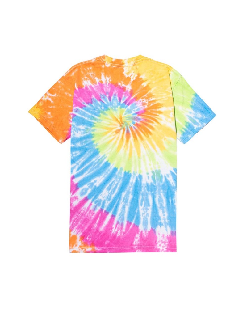 Greyscale Men's Playboy x Color Bars Spiral Tie-Dye T-shirts | PLBY-593253