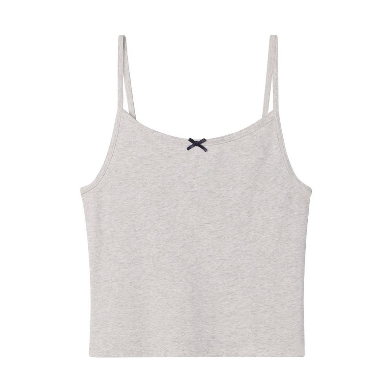 Heather Grey Women's Playboy LOUNGE SATIN ING GOWN T-shirts | PLBY-592889