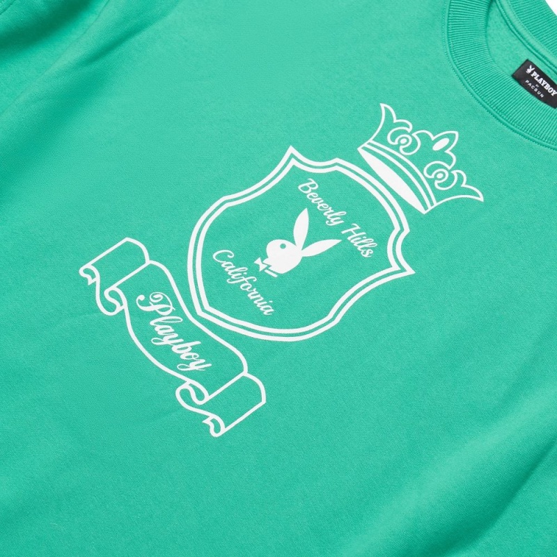 Holly Green Women's Playboy Crush Crewnecks | PLBY-592850