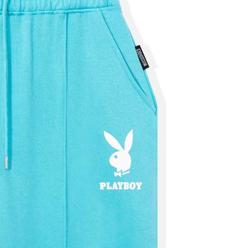 Light Blue Women's Playboy Bunny Sport - 6pcs set Joggers | PLBY-592777