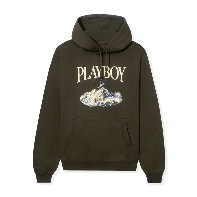 Maroon Men's Playboy Ski feat. Holly Cook from Girls of Winter 1984 Hoodies | PLBY-593052