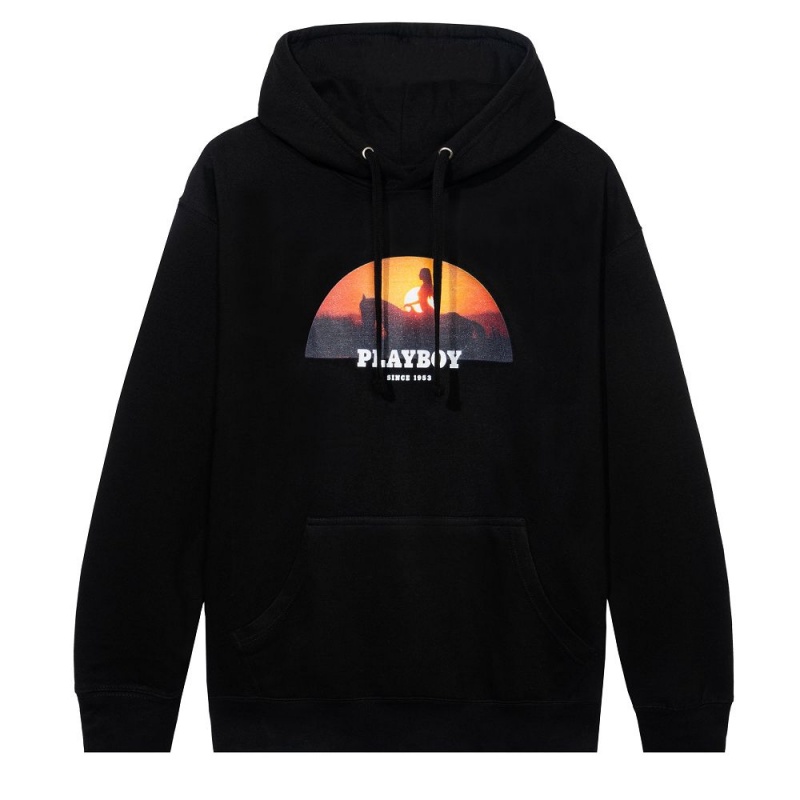 Men\'s Playboy December 1972 Playmate Mercy Rooney Sunset Rider Hoodies | PLBY-593025