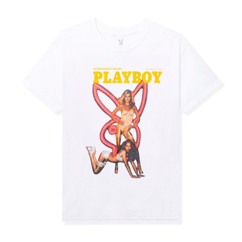 Men\'s Playboy December 1976 Cover T-shirts | PLBY-593211