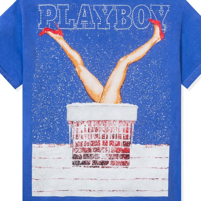 Men's Playboy December 2013 Pigment Washed T-shirts | PLBY-593220