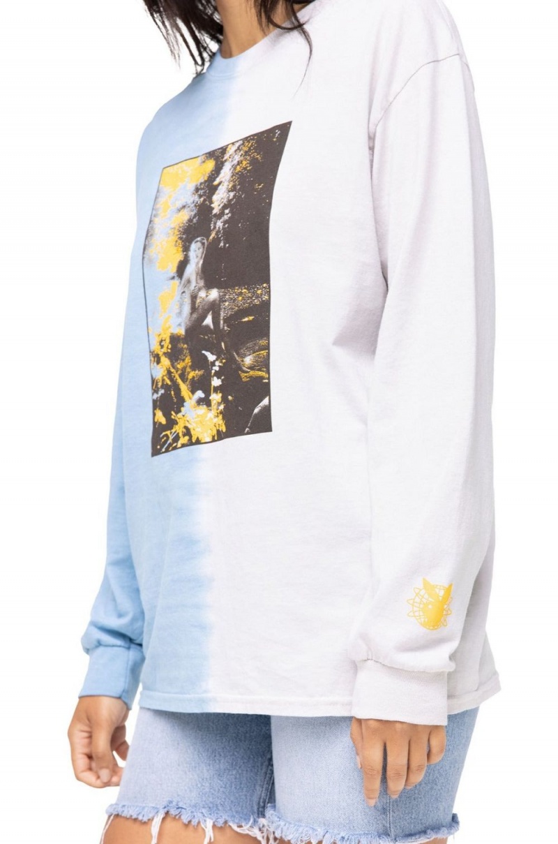 Men's Playboy February 2019 Playmate Megan Moore Dip-Dye Long Sleeve Jackets | PLBY-593089