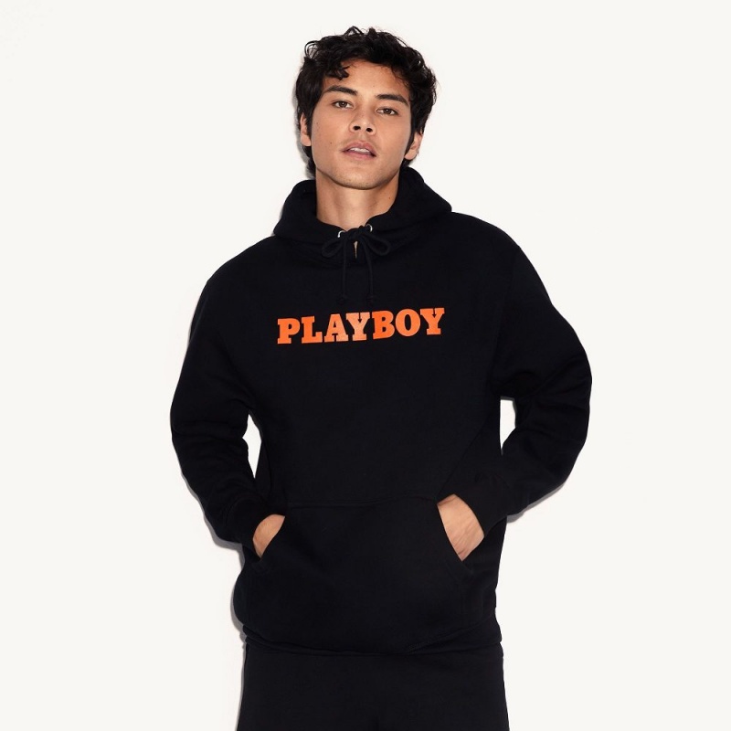 Men's Playboy Fire Starter Hoodies | PLBY-593029