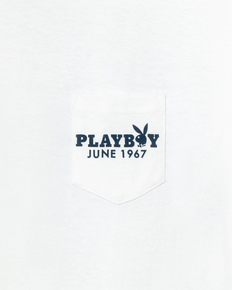 Men's Playboy June 1967 Cover Pocket T-shirts | PLBY-593284