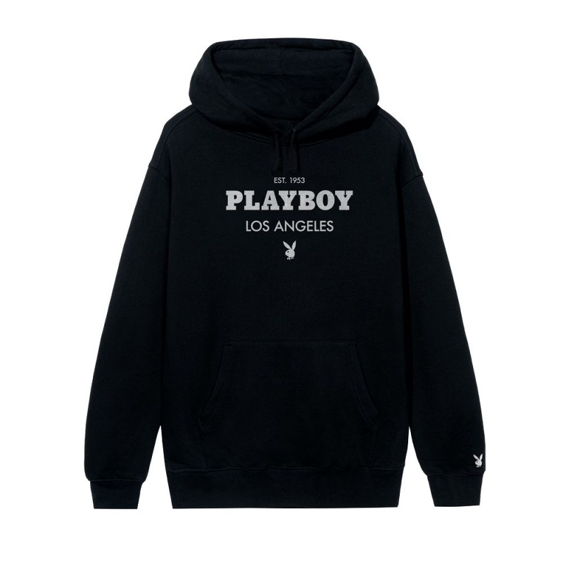 Men\'s Playboy Los Angeles Hoodies | PLBY-593058