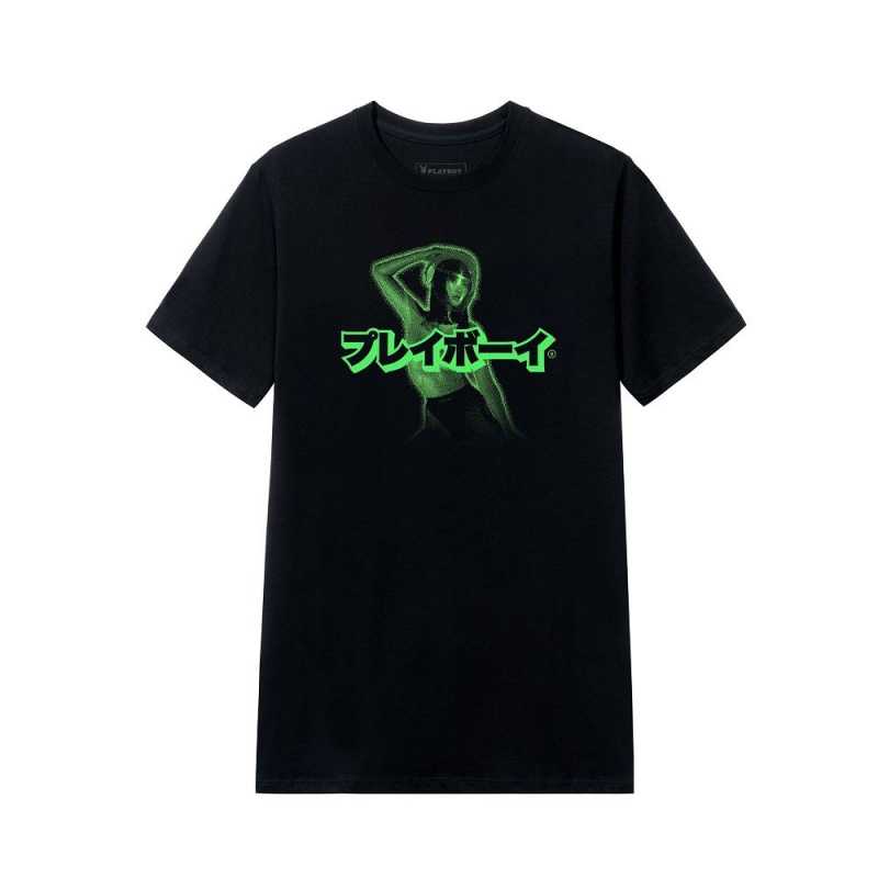 Men\'s Playboy March 2019 Playmate Miki Hamano Tokyo Moto Club T-shirts | PLBY-593157