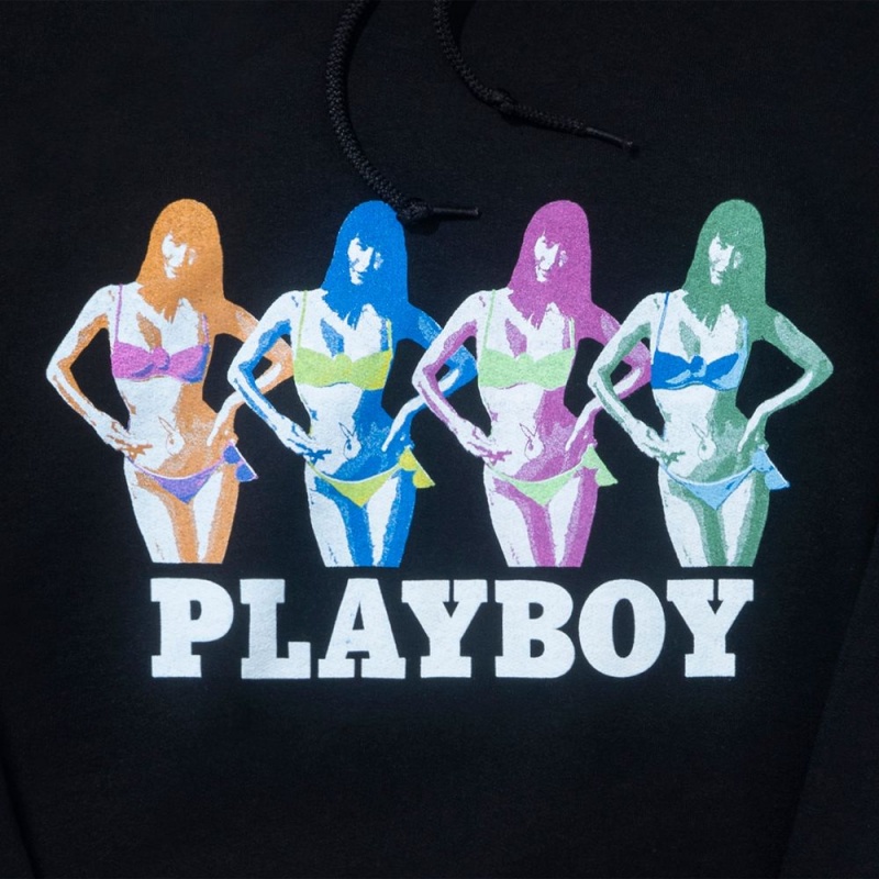 Men's Playboy March 2019 Playmate Miki Hamano Repeating Bunny Hoodies | PLBY-593061