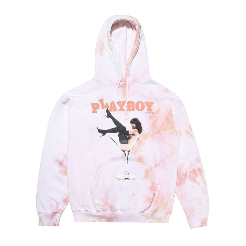 Men\'s Playboy May/June 2018 Cover Tie-Dye Hoodies | PLBY-593081