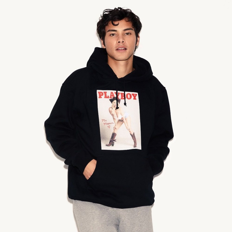 Men's Playboy Mia Malkova Cover Hoodies | PLBY-593042