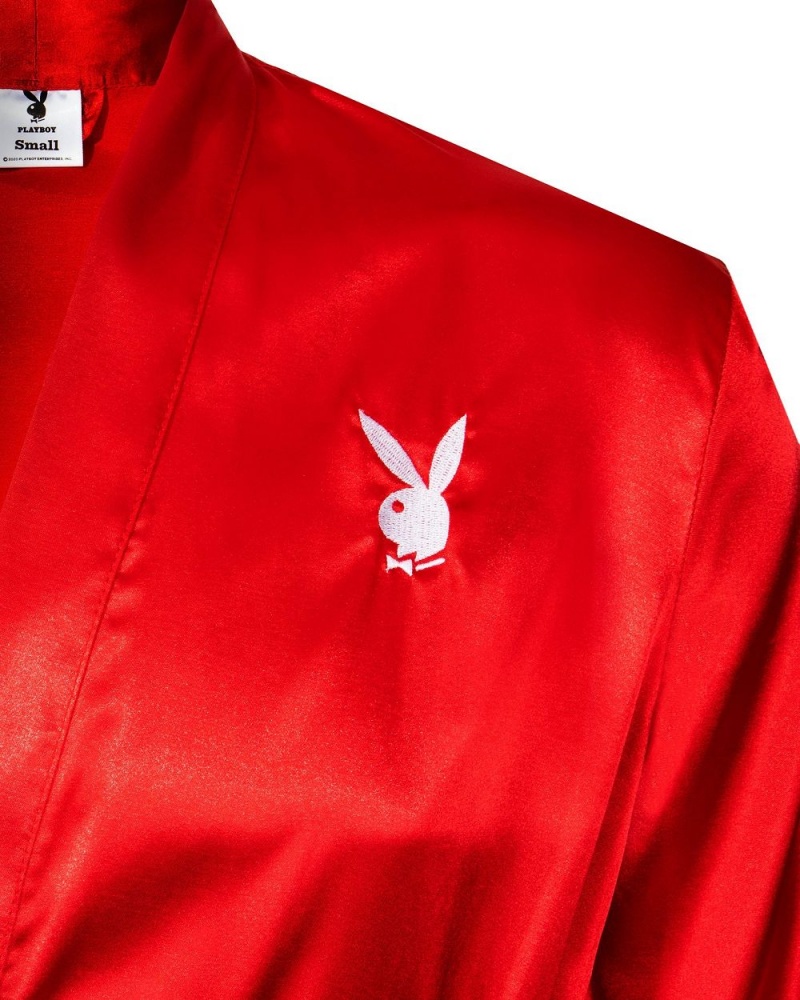 Men's Playboy Satin Mansion Robe Accessories | PLBY-592925