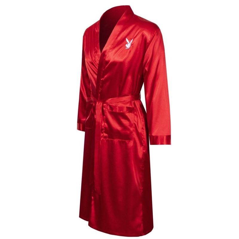 Men's Playboy Satin Mansion Robe Accessories | PLBY-592925