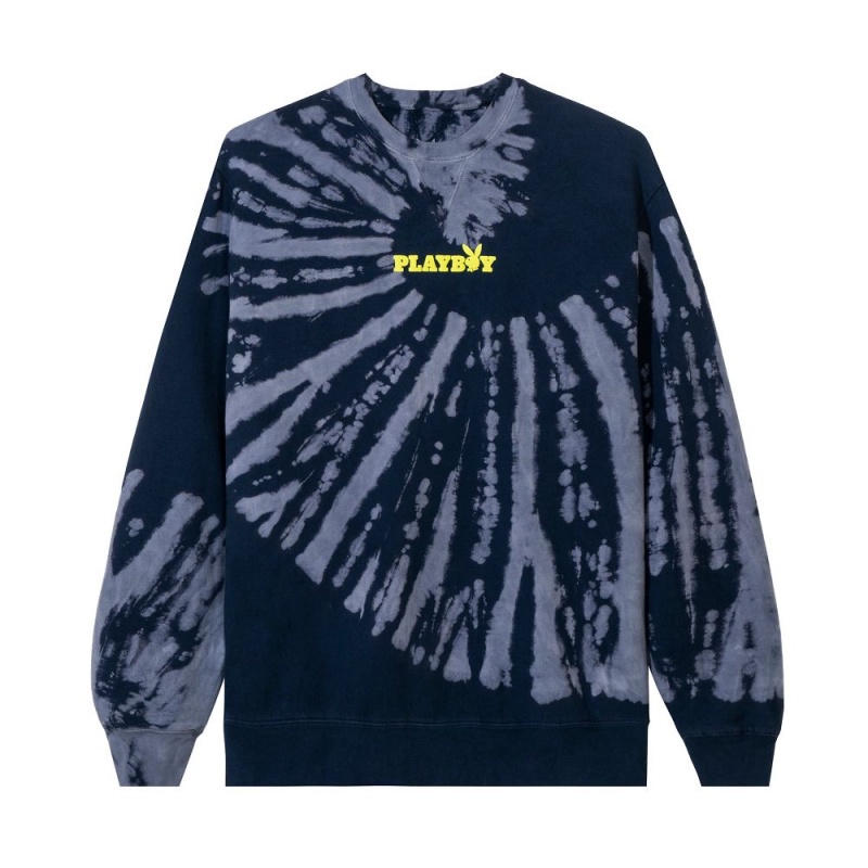 Men's Playboy Tie-Dye Au Naturel Crewnecks | PLBY-593098