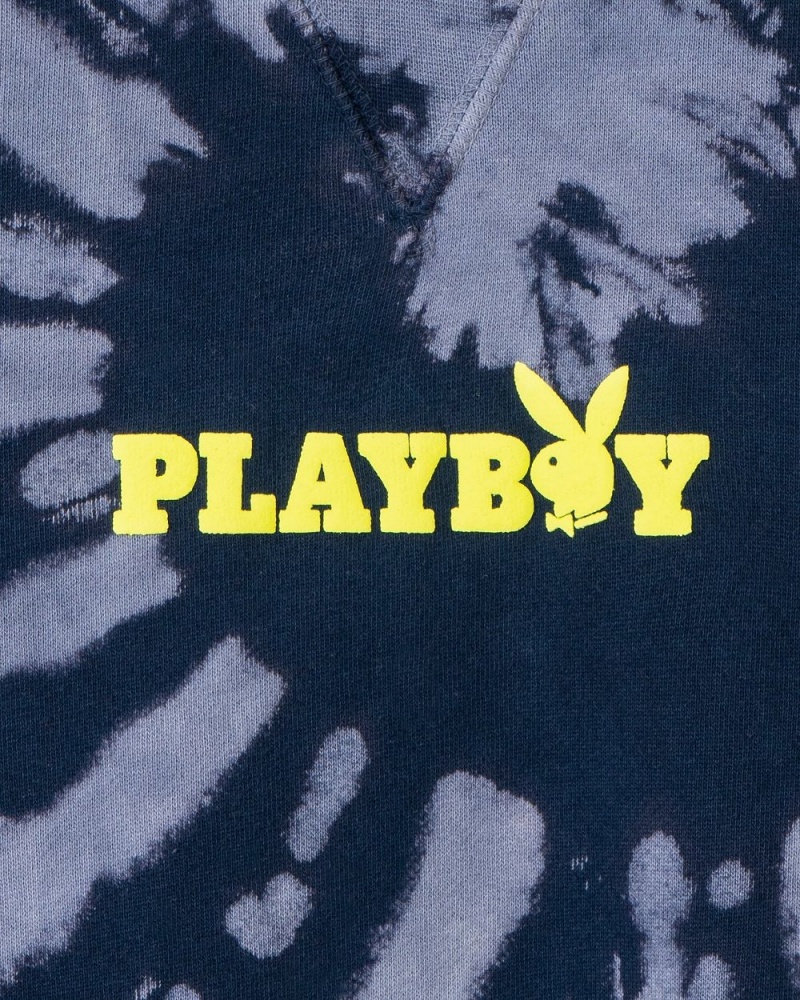 Men's Playboy Tie-Dye Au Naturel Crewnecks | PLBY-593098