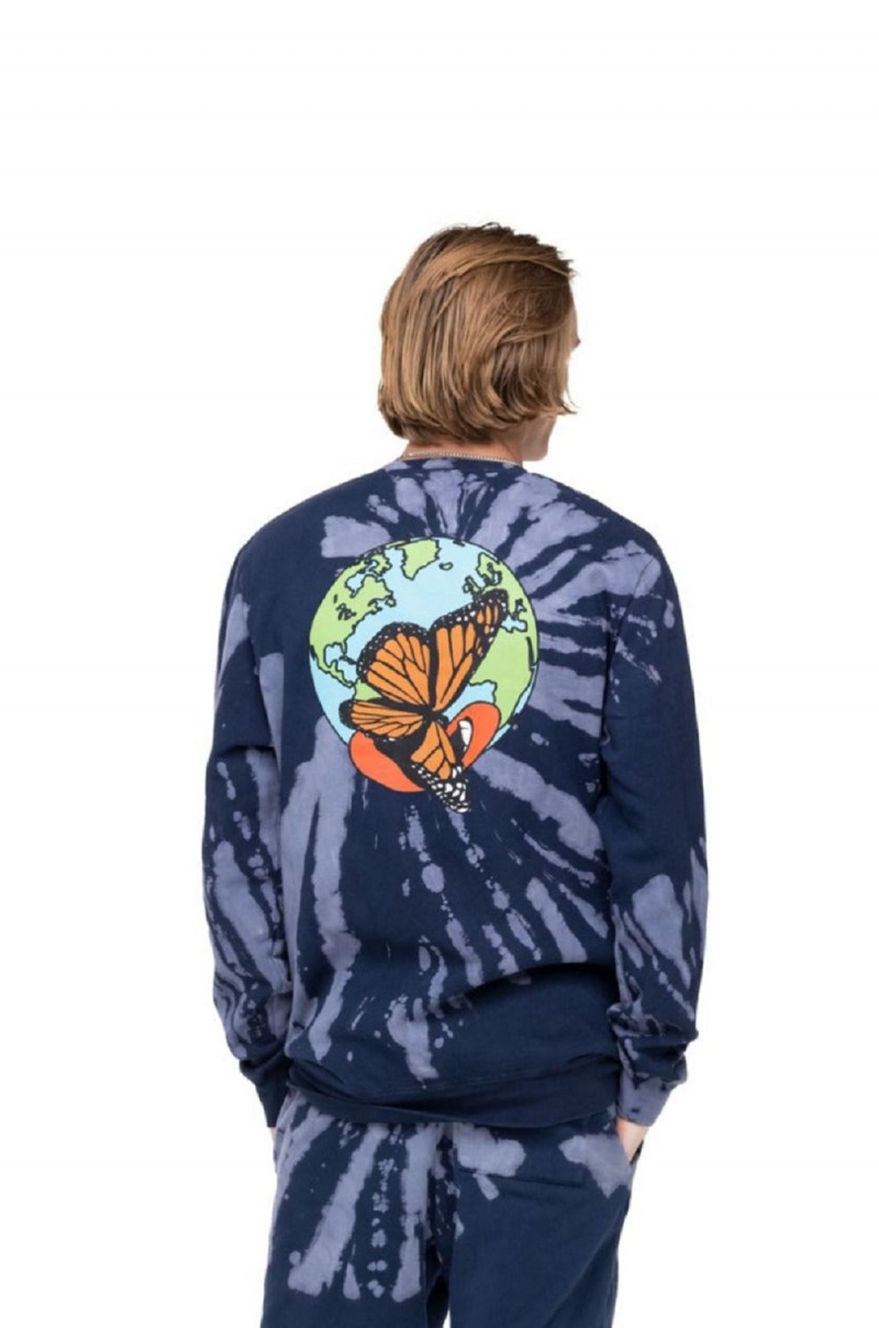 Men's Playboy Tie-Dye Au Naturel Crewnecks | PLBY-593098