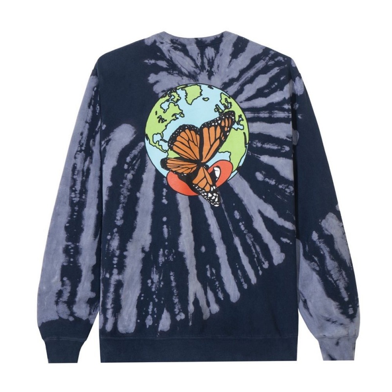 Men\'s Playboy Tie-Dye Au Naturel Crewnecks | PLBY-593098