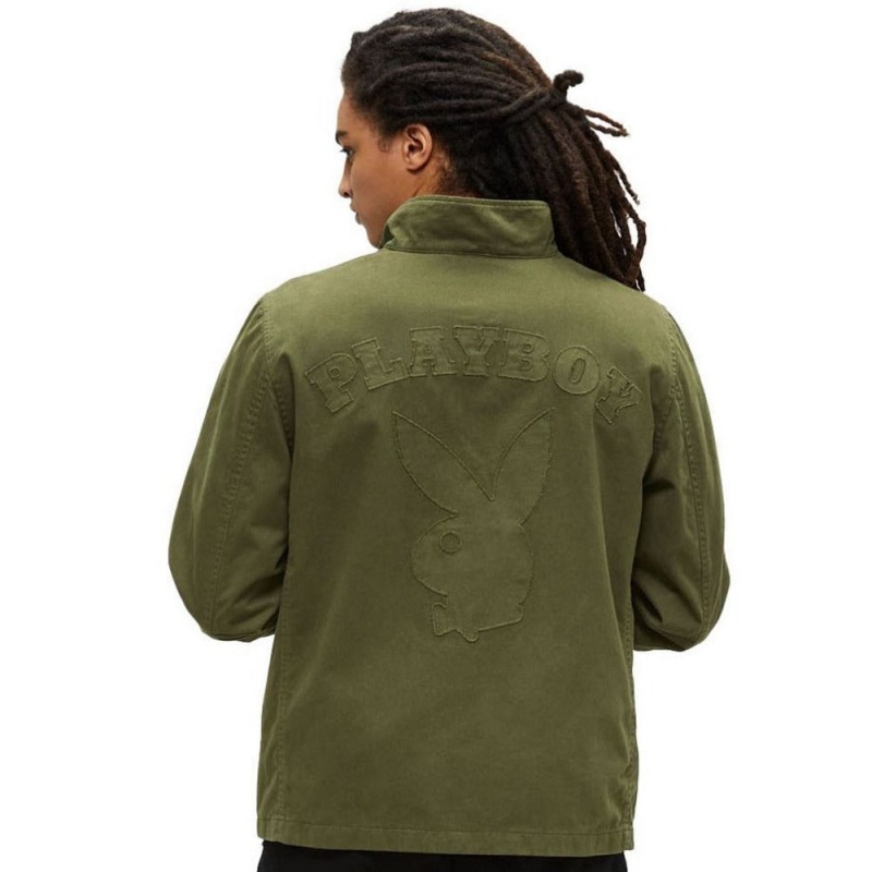 Men\'s Playboy x Alpha Industries Field Jackets | PLBY-593092