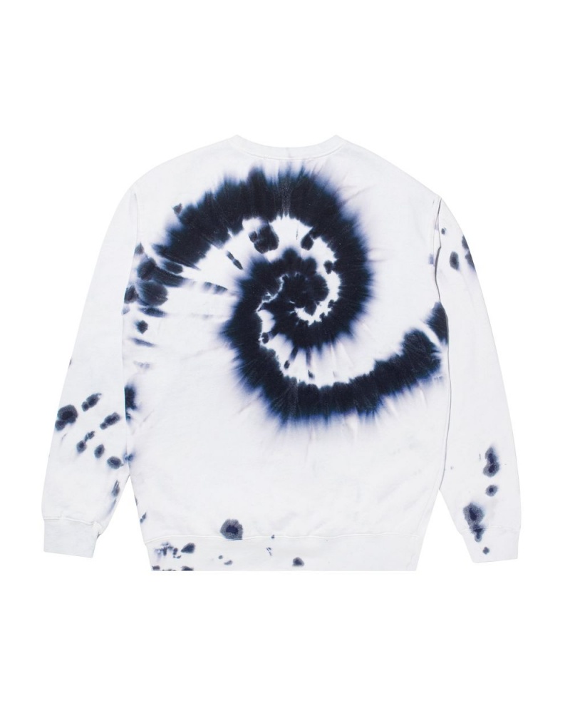 Men's Playboy x Color Bars Spiral Tie-Dye Crewnecks | PLBY-593082