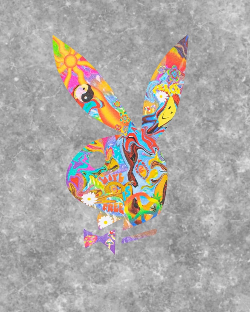 Men's Playboy x Color Bars Take A Trip Smoke Tie-Dye T-shirts | PLBY-593256