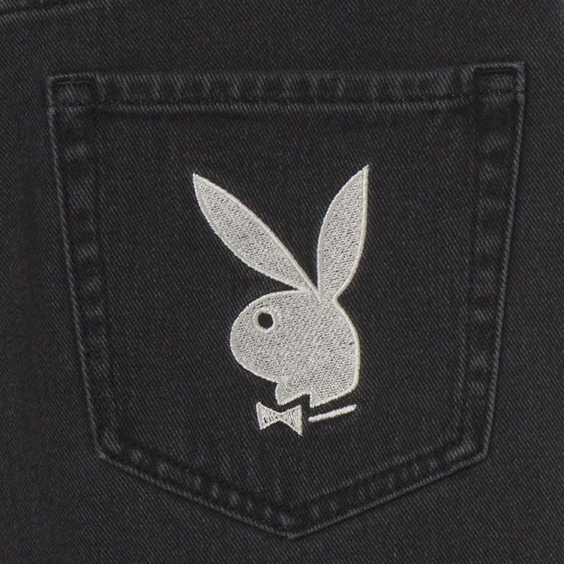 Midnight Women's Playboy Long Silk Pants | PLBY-592823