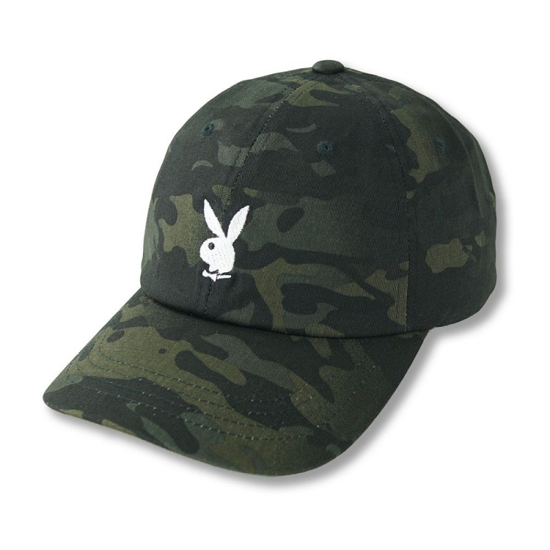 Multicam Black Women\'s Playboy Adjustable Rabbit Head Logo Hat Camo Hats | PLBY-592634